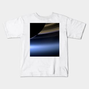 Earth and Moon from Saturn, Cassini image (C019/4438) Kids T-Shirt